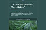 Does CBD boost creativity?