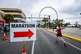 marathon runner competing freelance writing struggle
