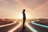 Image of a woman looking lost and wondering how to find direction in life with purpose.