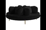meridian-furniture-circlet-black-velvet-round-sofa-settee-1