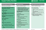 WHO surgical safety checklist 2009