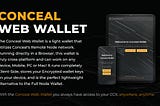 Conceal Web Wallet