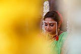 An Indian woman on her wedding day