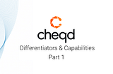 How cheqd differentiates itself in the data market