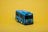 Blue toy bus