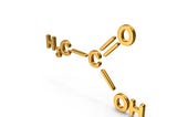 Gold Acetic Acid Formula Icon