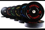 everyday-essentials-color-coded-olympic-bumper-plate-weight-plate-w-steel-hub-370-lbs-size-set-370-l-1