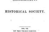 Collections of the Massachusetts Historical Society | Cover Image
