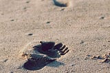 Sand footprints