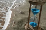 Sand clock at the beach