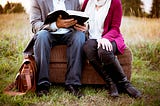 Man and woman reading the Bible
