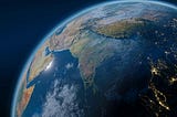 the earth as shot from space