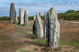 Six Standing Stones in an open field