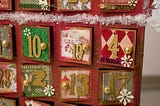 homemade advent calendar — wooden boxes