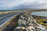 driving through the sea via a cool causeway