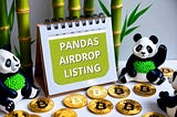 A calendar displaying the date of the pandas airdrop listing, surrounded by bamboo and panda-themed decorations