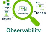 A magnifying glass inspecting all the telemetry signals (Logs, Metrics and Traces) in search of waste.