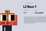 LilNouns as a Gateway to Nouns