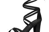 Feminine High Block Heeled Open Toe Lace-Up Sandals | Image