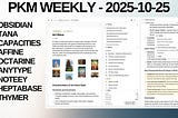 PKM Weekly — 2025–10–25