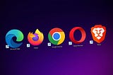 A screen showcasing internet browsers