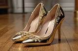 Gold-Mid-Heel-Shoes-1