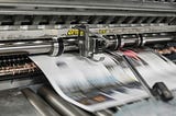 A printer printing