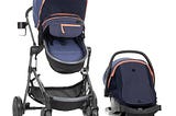 evenflo-pivot-vizor-travel-system-with-litemax-infant-car-seat-promenade-blue-1