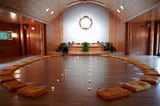 Inside of Won Buddhist temple in North Carolina.