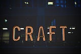 ‘Craft’ orange sign