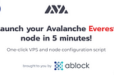 Launch you Avalanche Everest node in 5 minutes