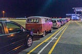 queuing up for the 02:00 ferry crossing to France