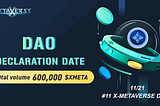 X-Metaverse’s DAO Dividend Pay for November is here! Lets Claim and reap your rewards