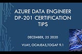 DP 201 203 -How I Cleared Azure Data Engineer Certification DP 201