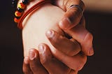 holding hands