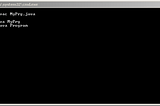 compile and run a java program using console