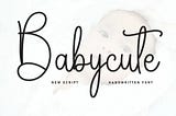 Babycute Script Typeface 1