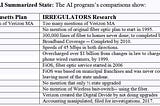 Telecom Analysts, Auditors and Lawyers from the IRREGULATORS, Use Cutting Edge AI Tools to Defend…