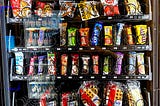 vending machine with snack products