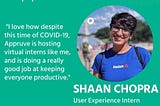 Shaan Chopra — User Experience Intern