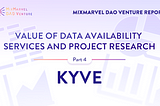 Value of Data Availability Services and Project Research — KYVE