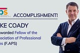 Mike Coady, Coady Performance Group Awarded Fellow of the Association of Professional Sales (F.APS)