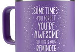 Cool Purple Gifts: Inspirational Stainless Steel Tumbler | Image