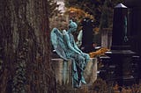 Beautiful statue I've found on a quiet cemetery in the city of Dresden. Rest in peace.