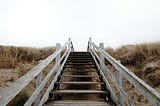 Steps on a stairway.