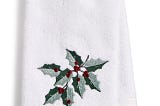 Martha Stewart Holly Embroidered Fingertip Towel Set | Image