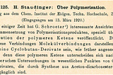 Hermann Staudinger, Bapak Penemu Polimer