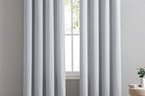 Blue Room Darkening Grommet Single Curtain Panel for Privacy and Style | Image