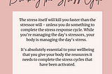 Breaking the Stress Cycle