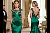 Emerald-Green-Satin-Dress-1